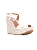 buckled wedge sandals