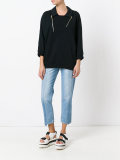 oversized logo print sweat top