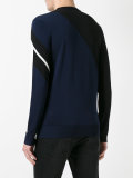 contrast stripe sweatshirt