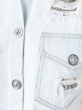 frayed denim gilet 