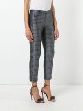 checked cropped trousers