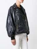 biker-style puffer jacket