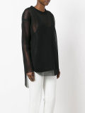 perforated long sleeve top