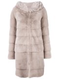 hooded fur coat