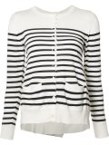 striped cupro insert cardigan