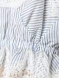 striped lace crop top