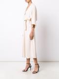 V-neck belted dress