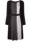 striped belted dress
