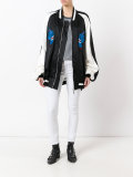 patched bomber jacket 