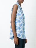 heart print sleeveless shirt 