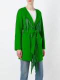 fringed lapel cardigan