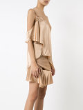 asymmetric ruffle dress