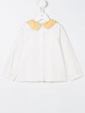 brocade collar blouse