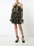 floral print cold-shoulder dress