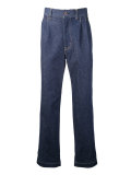 drop-crotch cropped jeans