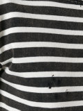 striped destroyed T-shirt