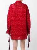 collared floral lace shirt dress