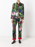 tropical print blouse