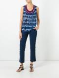frayed laterals cropped trousers