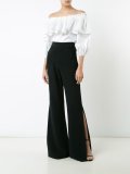 slit high-waisted trousers