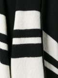 striped fringed cape coat