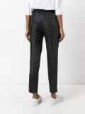 polka dot print trousers