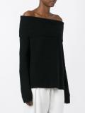 off-shoulders ribbed jumper