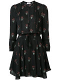flowers print shirt dress