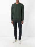 mesh panel sweatshirt
