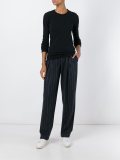 ribbed trim jumper
