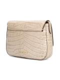 crocodile-embossed satchel