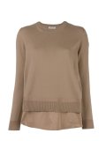 layered effect knit sweater