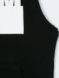 sleeveless logo hoodie