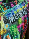 neon logos print dress 