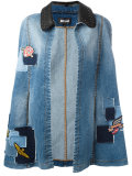 denim patchwork cape 
