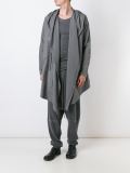 混针织连帽开衫