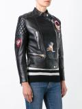 patched biker jacket