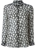 semi-sheer star print shirt