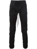 coated denim jeans