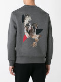 modernist owl print sweatshirt