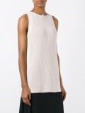 waffle knit sleeveless tunic