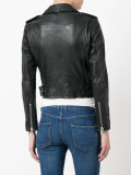 zipped biker jacket 