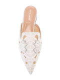 beaded flat mules
