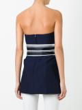 belted strapless blouse