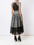 flared mix pattern dress