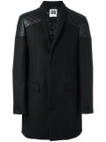 buttoned mid coat