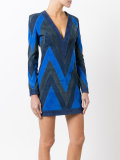 chevron panel mini dress