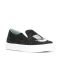 glittery slip-on sneakers