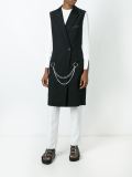 chain detail sleeveless coat 