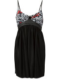 contrast pleated dress